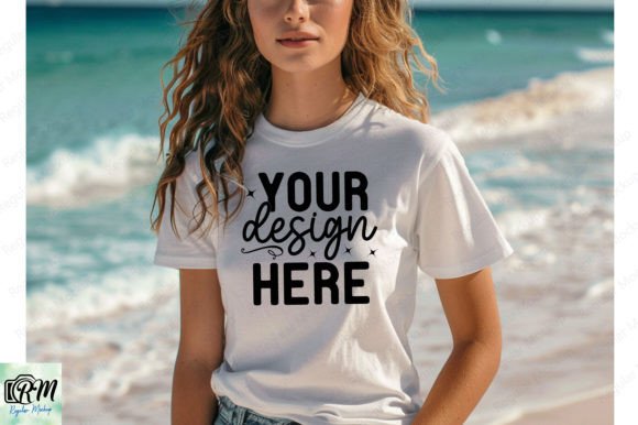 3001 Bella Canvas Summer T-Shirt Mockup: Graphics & T-Shirts