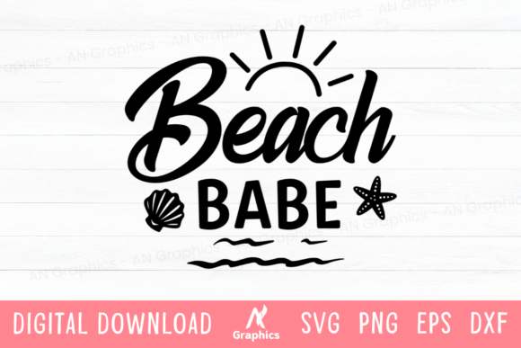 Beach Babe SVG: Graphics for T-Shirt Designs