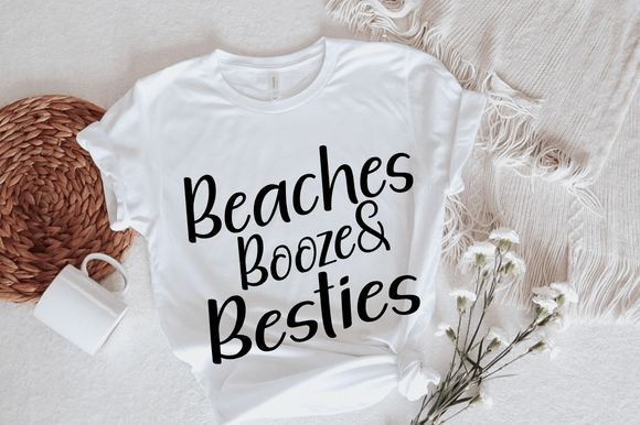 Beaches Booze and Besties SVG: Graphics for T-Shirt Designs