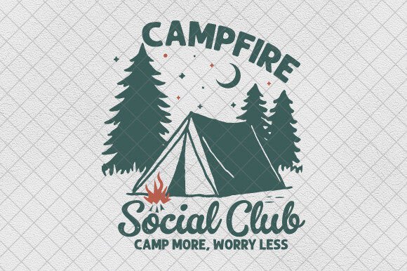 Camping, Summer Campfire Social Club PNG Graphics