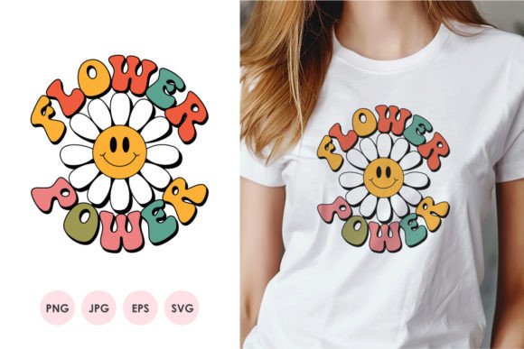 Flower Power SVG PNG Sublimation T-shirt