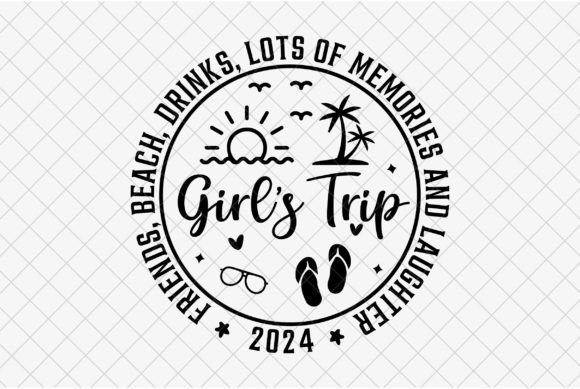 Friends Beach Vacation 2024, Girls Trip Graphics