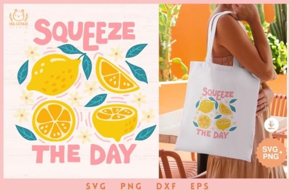Lemons Svg, Squeeze the Day Svg Png