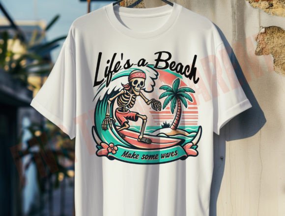 Life s a Beach PNG, Make Some Waves Png