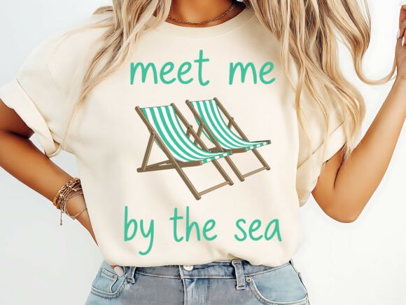 Meet Me by the Sea Summer Beach T-Shirt Graphics