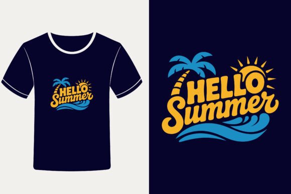 Retro Summer Beach T-Shirt Design