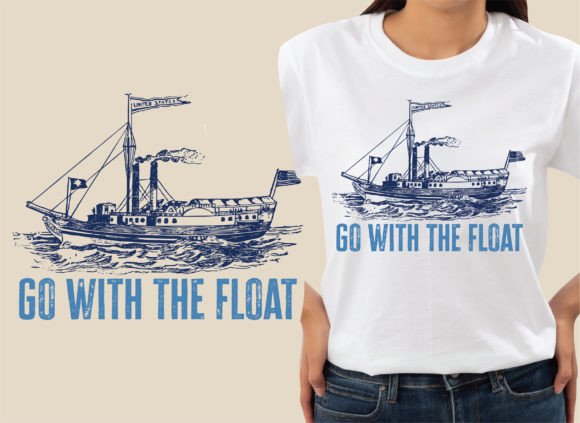 Retro Summer Svg, Go with the Float Png Graphics