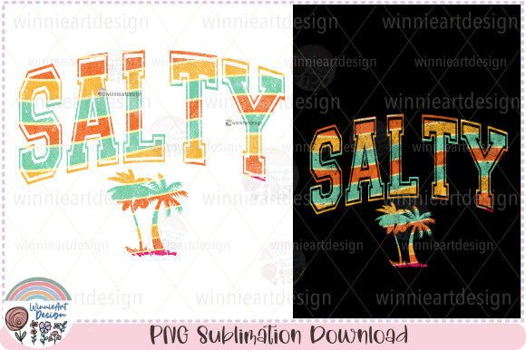 Salty Beach Summer Retro Sublimation Graphics