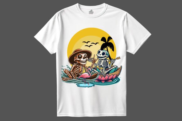 Skeleton Frog Summer T Shirt Design Graphics