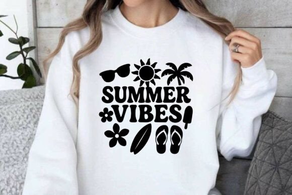 Summer Vibes Retro T-shirt Clipart PNG