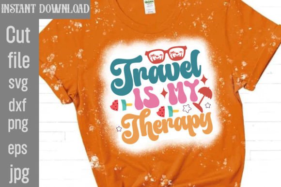 Travel is My Therapy Retro SVG Graphics